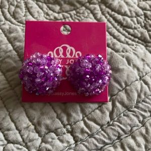 Sassy Jones Purple Malia Glass Studs